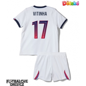 Paris Saint-Germain Vitinha #17 Dětské Venkovní dres komplet 2026-27 Krátký Rukáv (+ trenýrky)